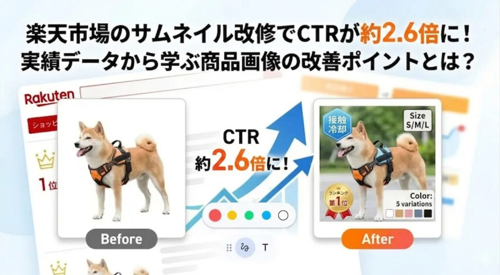 楽天市場のサムネイル改修でCTRが最大約2.6倍に！実績データから学ぶ商品画像の改善ポイントとは？