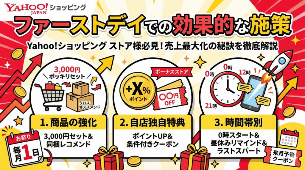 Yahoo!ショッピングファーストデイでの効果的な施策