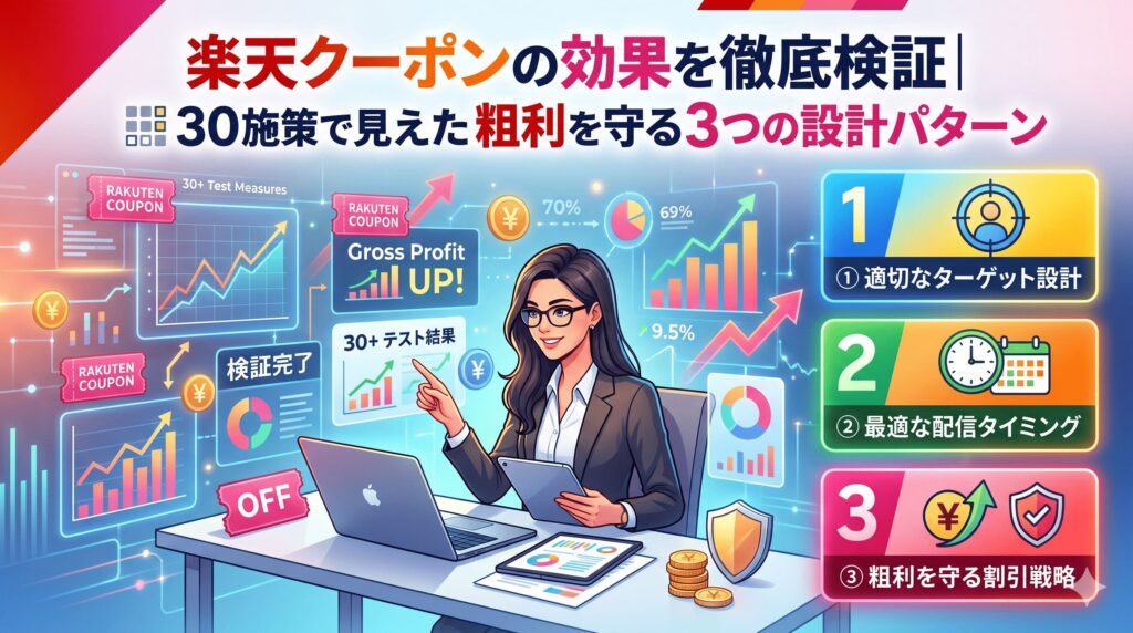 楽天クーポンの効果を徹底検証｜30施策で見えた粗利を守る3つの設計パターン