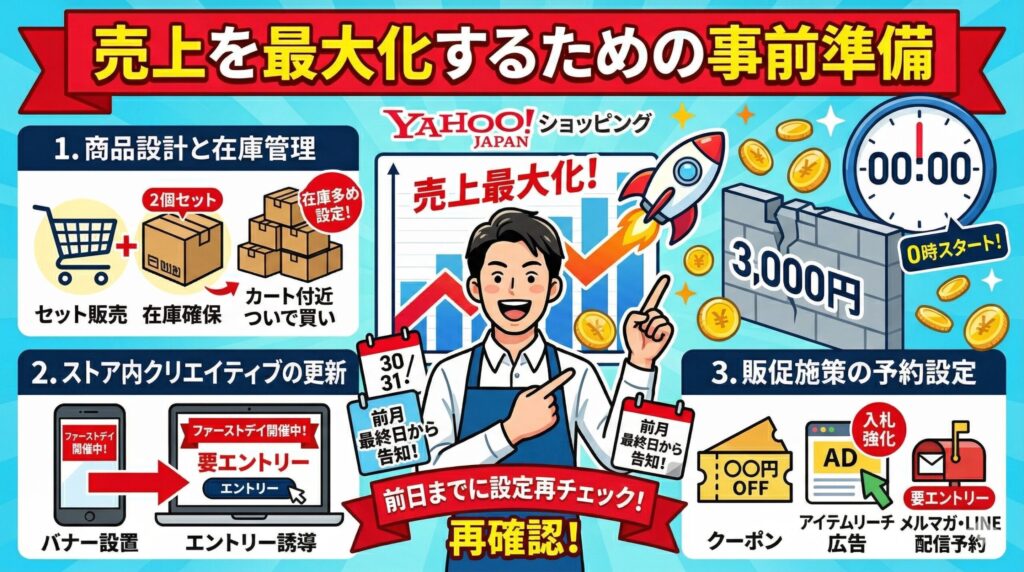 Yahoo!ショッピングファーストデイで売上を最大化するための事前準備