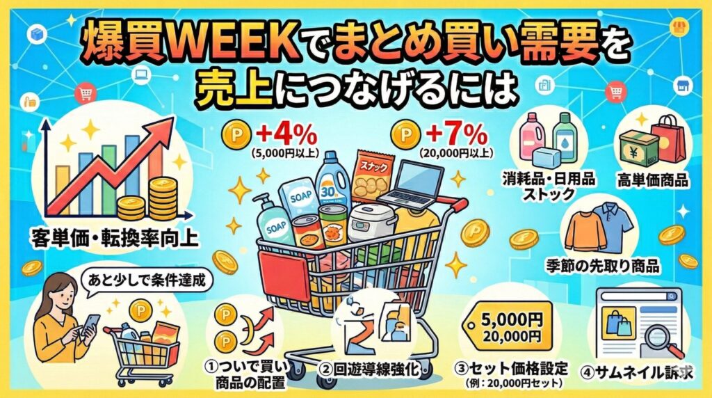 Yahoo!ショッピング爆買WEEKでまとめ買い需要を売上につなげるには