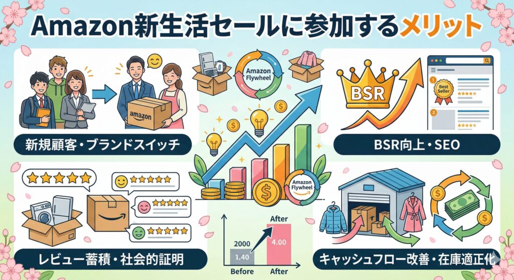 Amazon新生活セールに参加するメリット