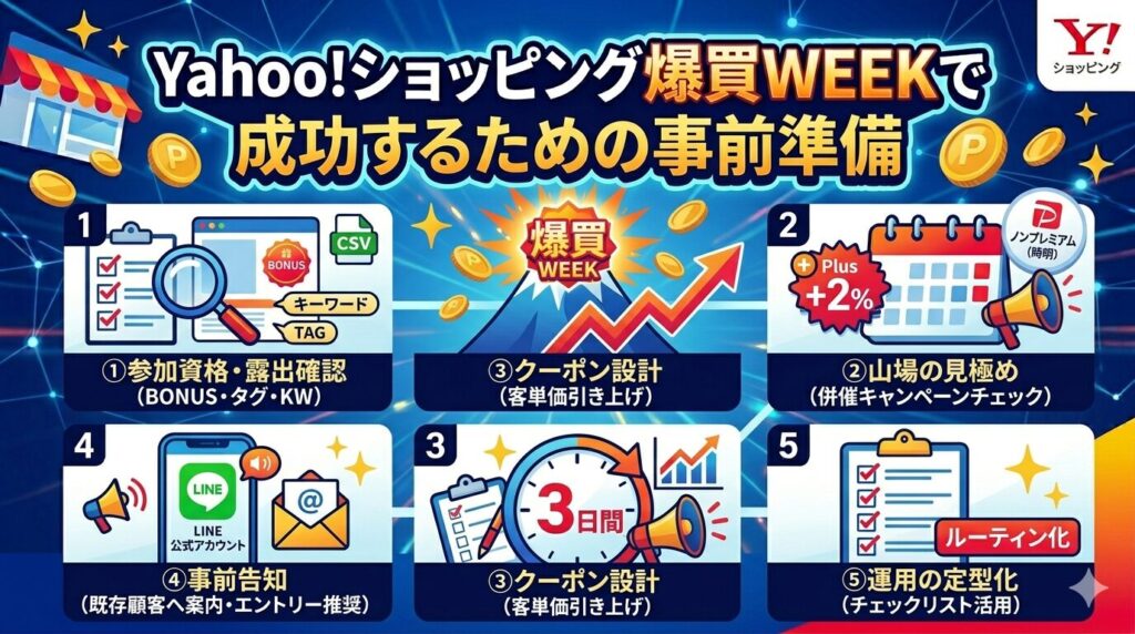 Yahoo!ショッピング爆買WEEKで成功するための事前準備