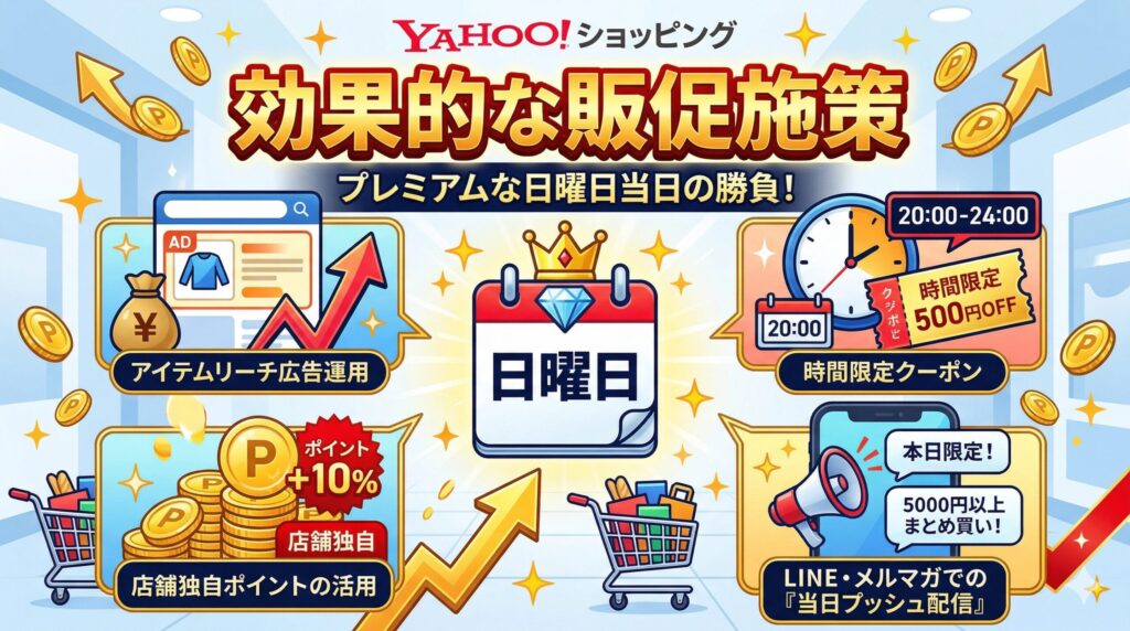 Yahoo!ショッピングプレミアムな日曜日に効果的な販促施策