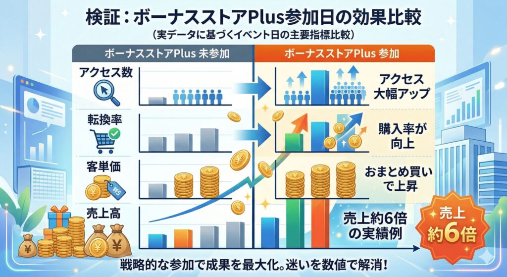 【事例紹介】ボーナスストア参加/不参加でイベント日の売上はどう変わったか