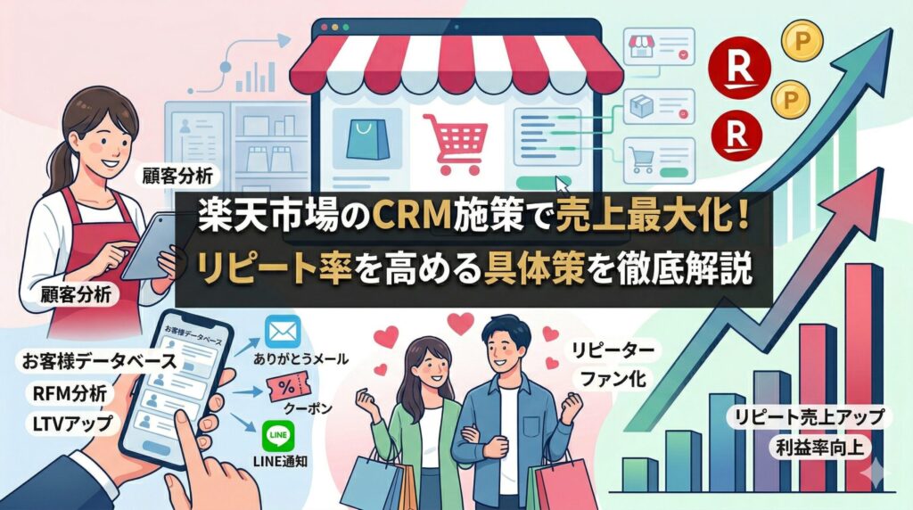 楽天市場のCRM施策で売上最大化！リピート率を高める具体策を徹底解説