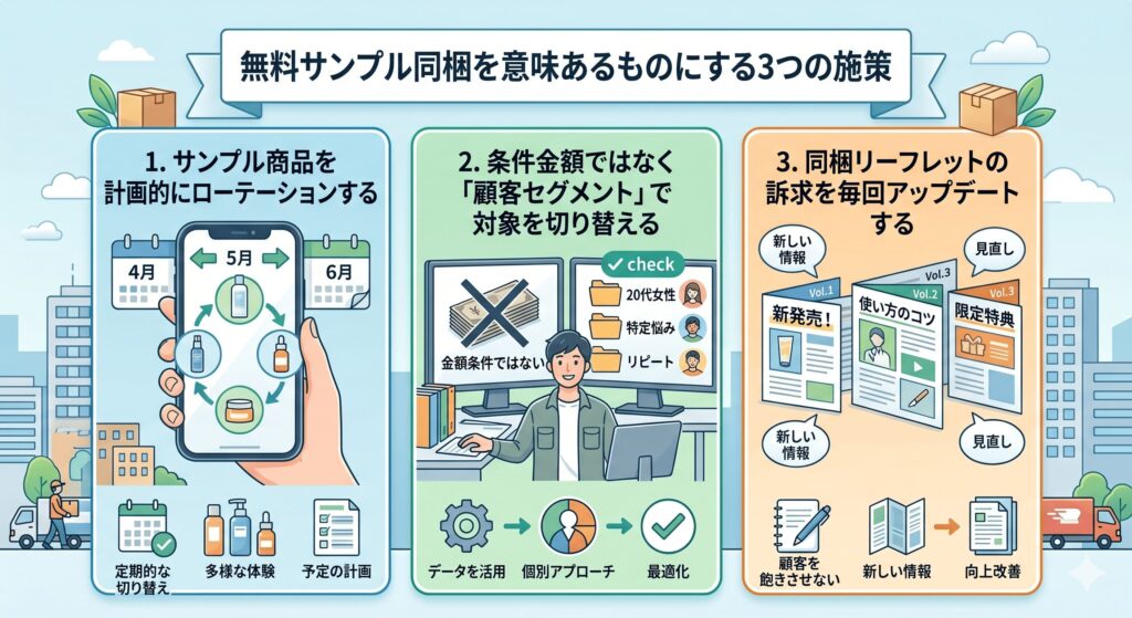 検証からわかる無料サンプル同梱を意味あるものにする施策