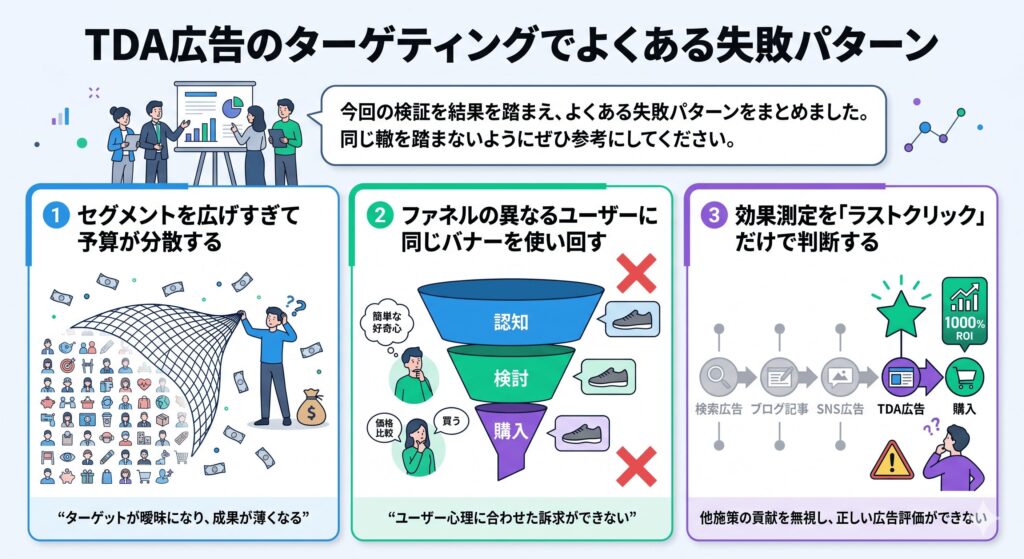 TDA広告のターゲティングでよくある失敗パターン