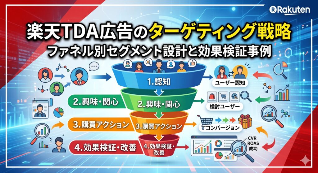 楽天TDA広告のターゲティング戦略｜ファネル別セグメント設計と効果検証事例