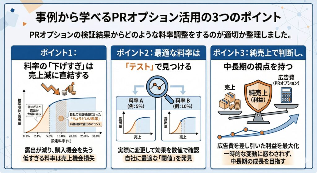 事例から学べるPRオプション活用の3つのポイント
