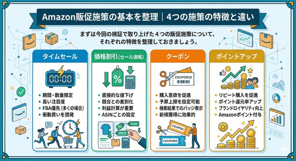 Amazon販促施策の基本を整理｜4つの施策の特徴と違い