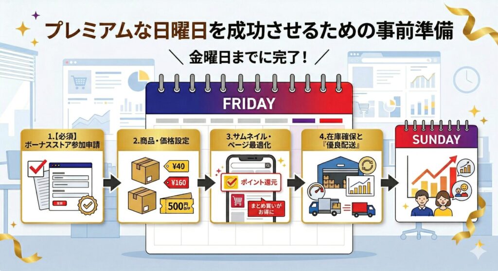Yahoo!ショッピングプレミアムな日曜日を成功させるための事前準備