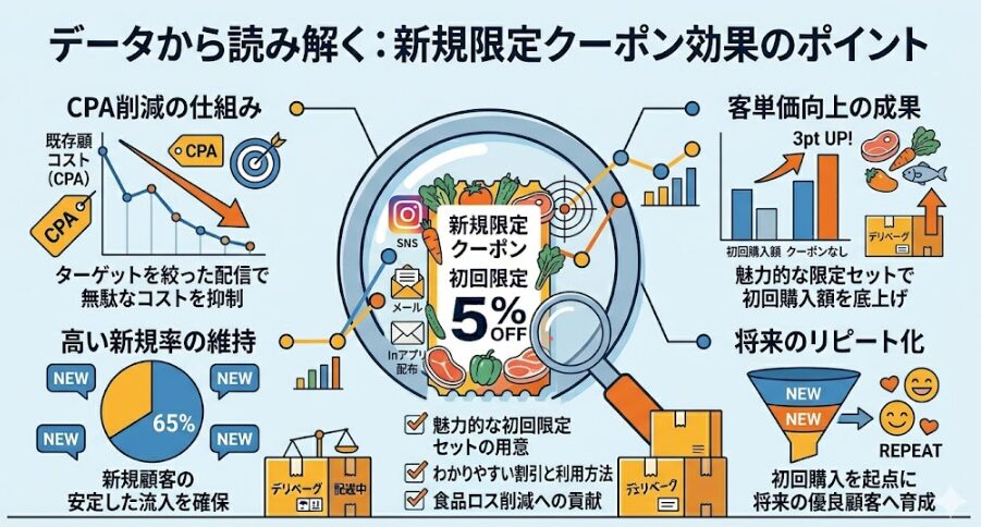 データから読み解く:新規限定クーポン効果のポイント