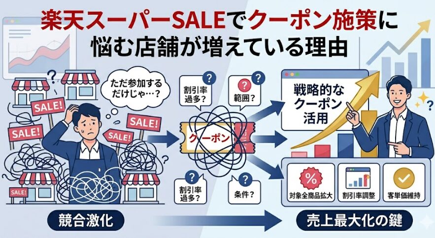 楽天スーパーSALEでクーポン施策に悩む店舗が増えている理由