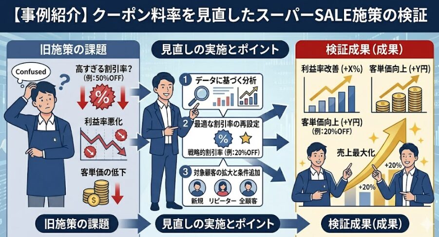 【事例紹介】クーポン料率を見直したスーパーSALE施策の検証