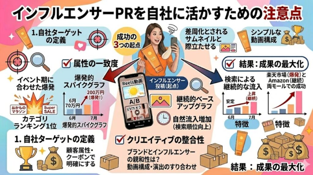 インフルエンサーPRを自社に活かすための注意点