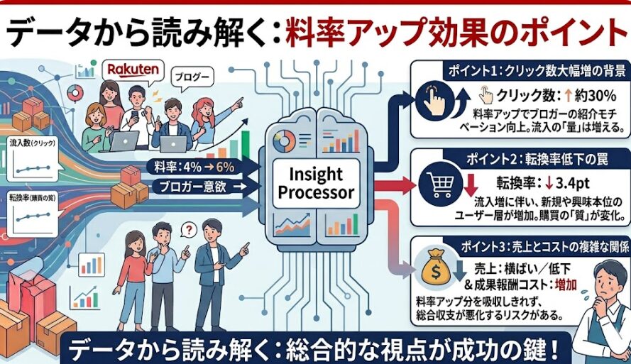 データから読み解く：料率アップ効果のポイント