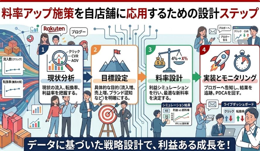 料率アップ施策を自店舗に応用するための設計ステップ