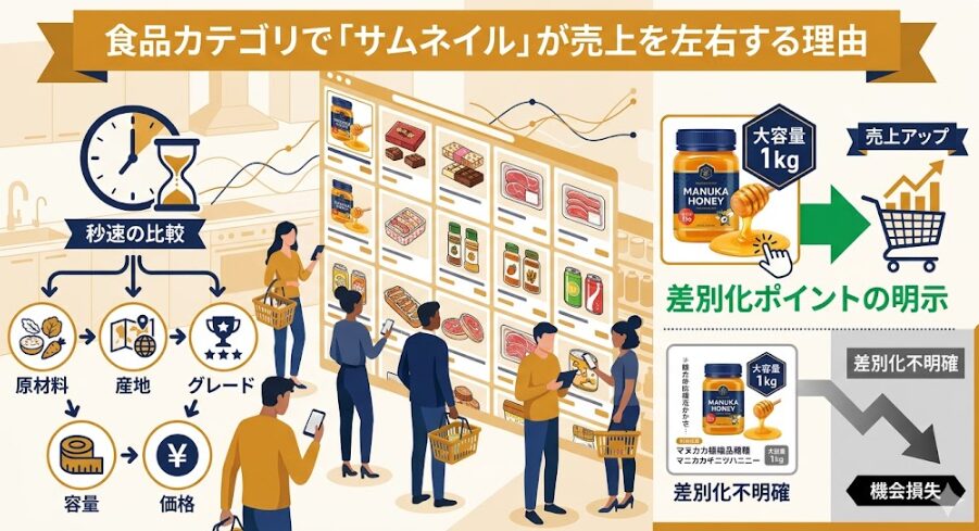 食品カテゴリで「サムネイル」が売上を左右する理由