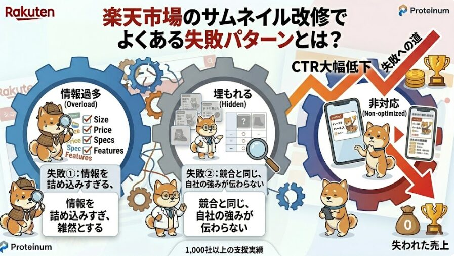 楽天市場のサムネイル改修でよくある失敗パターンとは？