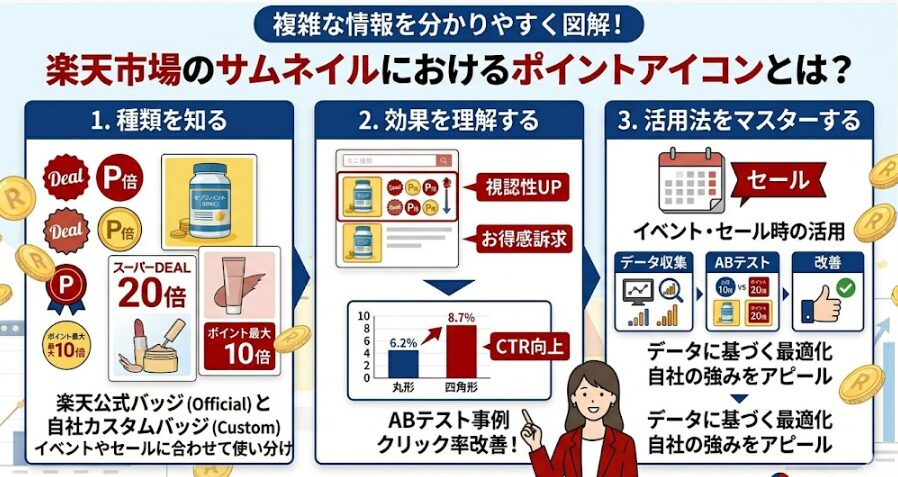 楽天市場のサムネイルにおけるポイントアイコンとは?