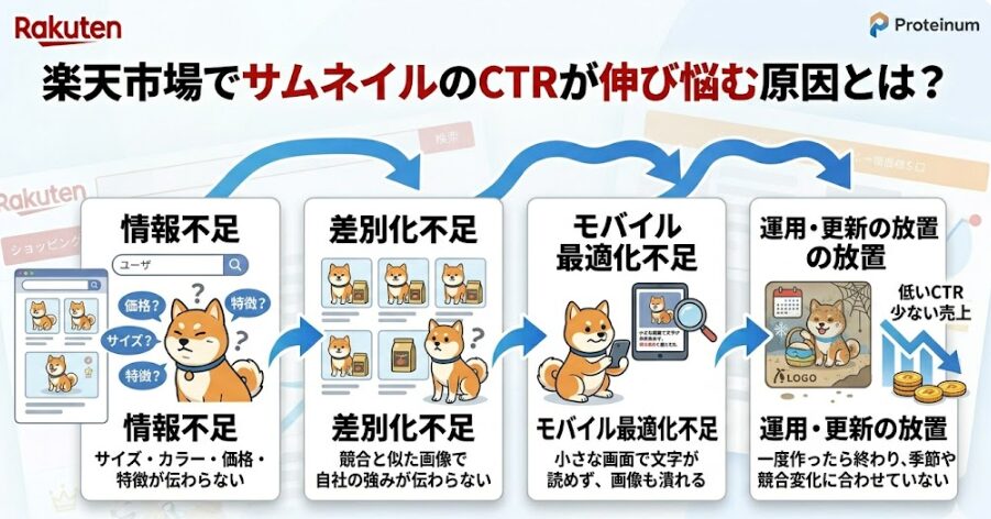 楽天市場でサムネイルのCTRが伸び悩む原因とは？