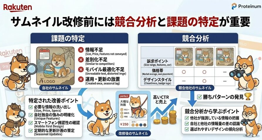 サムネイル改修前には競合分析と課題の特定が重要