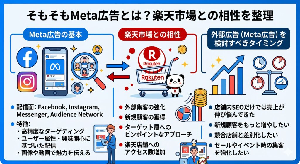 そもそもMeta広告とは？楽天市場との相性を整理