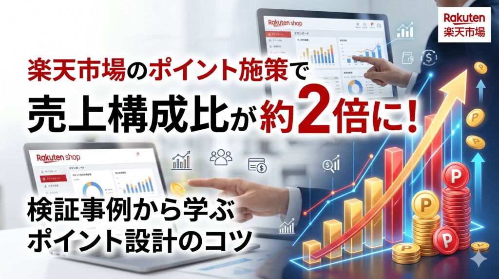 楽天市場のポイント施策で売上構成比が約2倍に｜検証事例から学ぶポイント設計のコツ