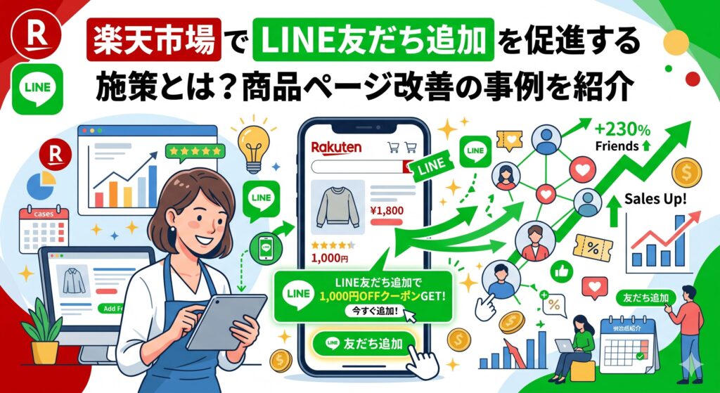 楽天市場でLINE友だち追加を促進する施策とは？商品ページ改善の事例を紹介