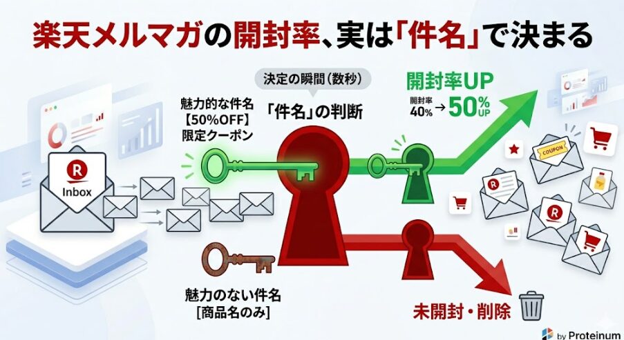 楽天メルマガの開封率、実は「件名」で決まる