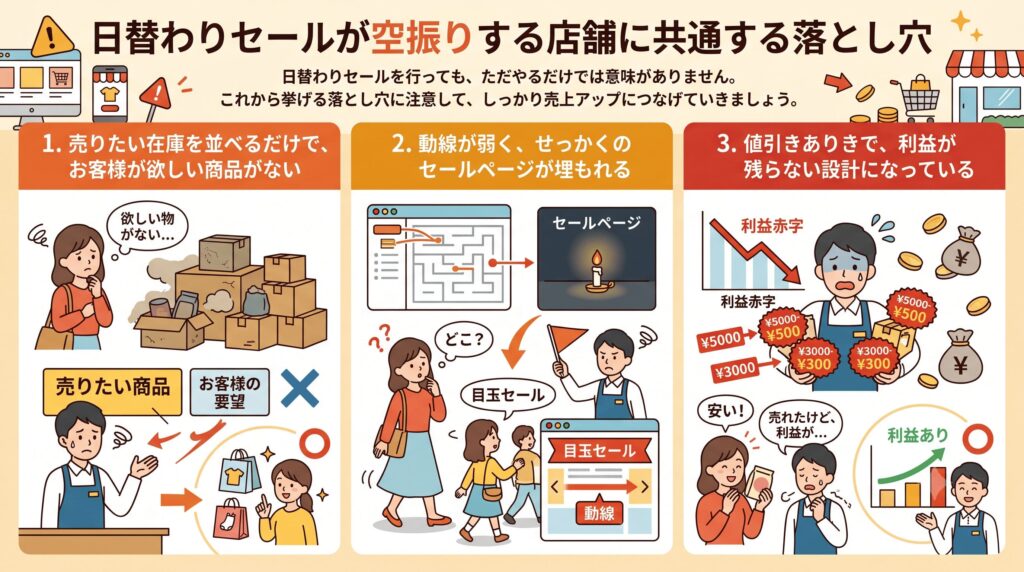 日替わりセールが空振りする店舗に共通する落とし穴