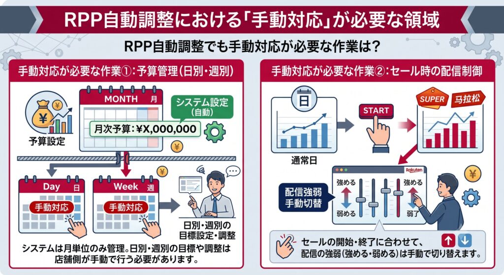 RPP自動調整でも手動対応が必要な作業は?