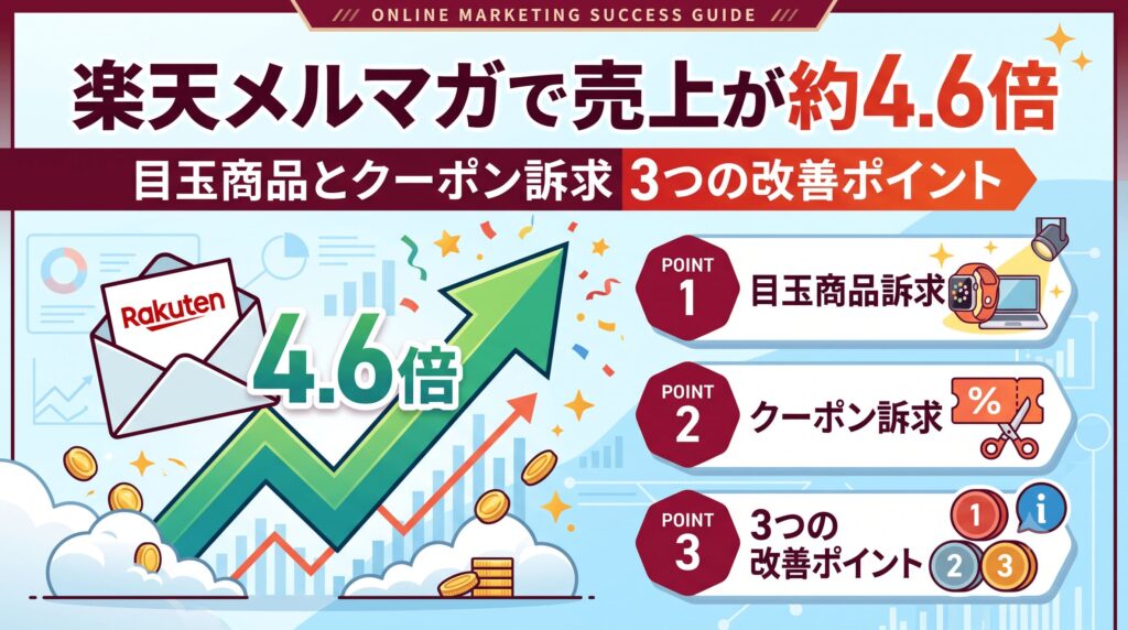 楽天メルマガで売上が約4.6倍｜目玉商品とクーポン訴求3つの改善ポイント