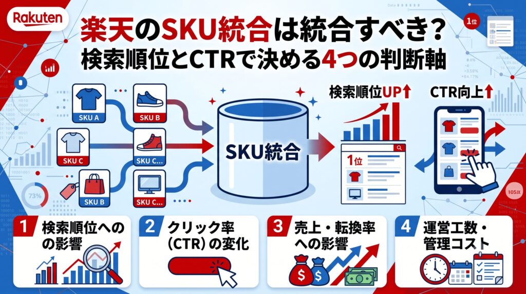 楽天のSKU統合は統合すべき？検索順位とCTRで決める4つの判断軸