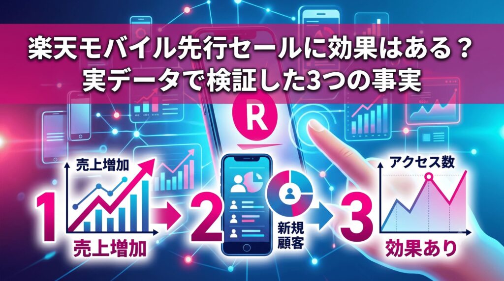 楽天モバイル先行セールに効果はある？実データで検証した3つの事実