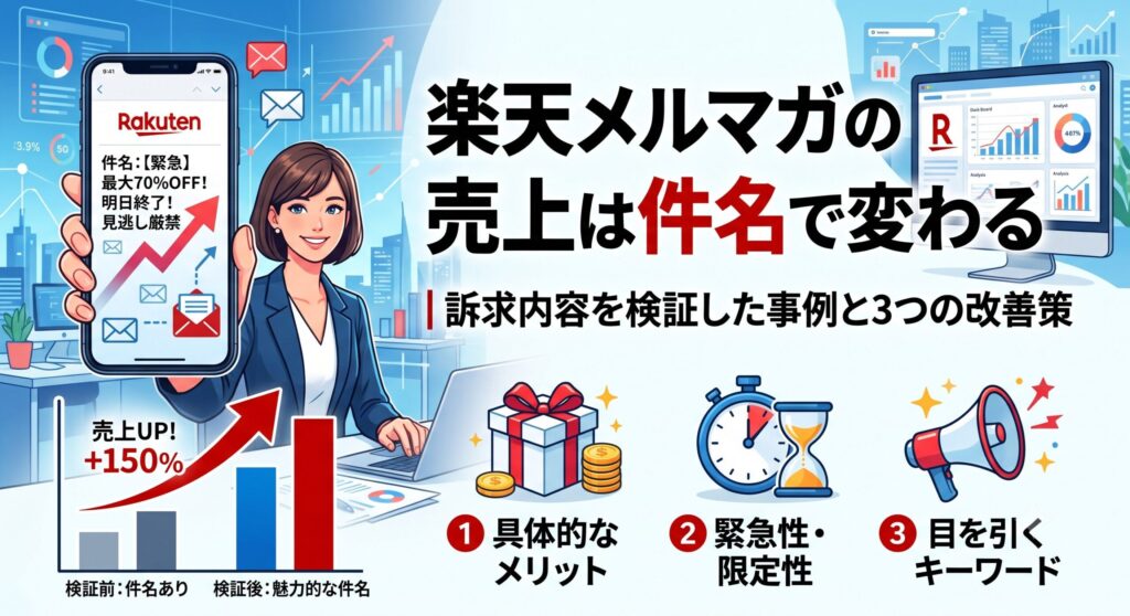 楽天メルマガの売上は件名で変わる｜訴求内容を検証した事例と3つの改善策